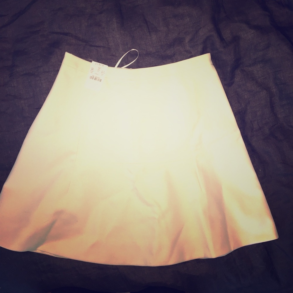 J. Crew White A Line mini skirt